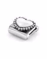 Nomination Charm, Composable Link, White Heart, beaded setting - Bilde 3