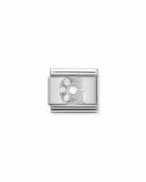 Nomination Charm, Composable Link, Letter G in Silver and Zirconia