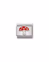 Nomination Charm, Composable Link, Silver Mushroom, CZ