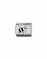 Nomination Charm, Composable Link, Silver Bee with CZ