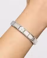 Nomination Charm, Composable Link, White Flower with CZ - Bilde 2