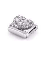 Nomination Charm, Composable Link, Heart with White CZ - Bilde 3