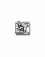 Nomination Charm, Composable Link, Sagittarius with CZ