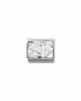 Nomination Composable Classic Link, White Twin Drops