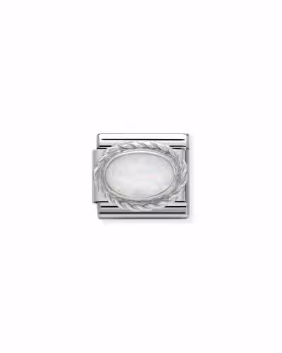 Nomination Charm, Composable Link, Oval white Opal