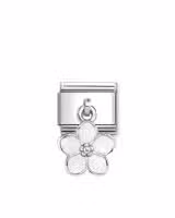 Nomination Charm, Composable Classic Link, Flower White Pendant