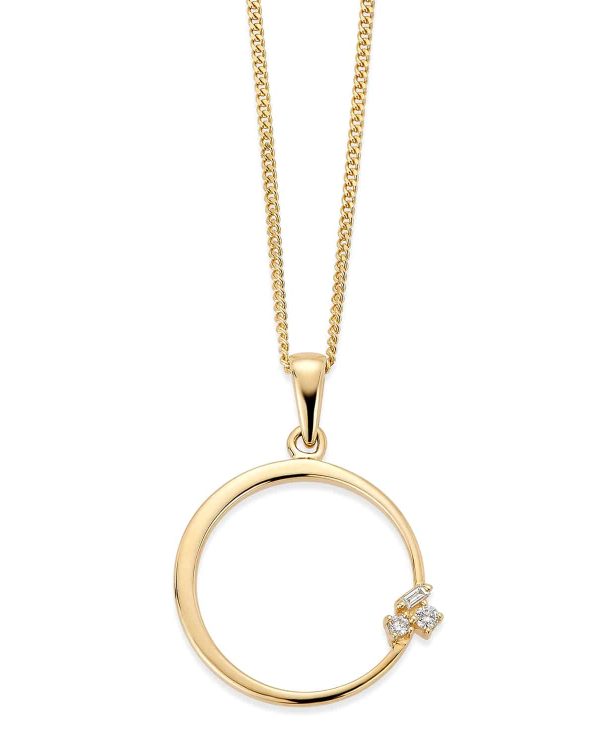 Smykke i gult gull med Diamanter