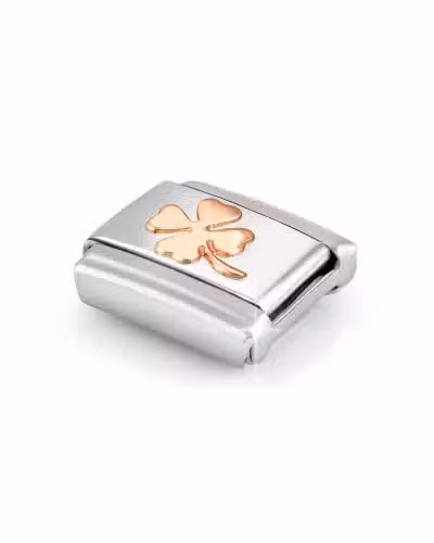 Alternative view of Nomination Charm, Composable Link, rose gold Four-Leaf Clover