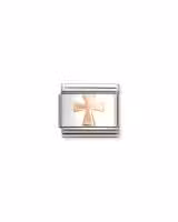Nomination Charm, Composable Link, Cross in rose gold