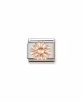 Nomination Charm, Composable Link, Daisy symbol in Rose gold