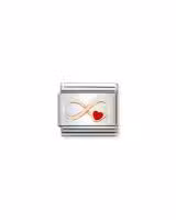 Nomination Charm, Composable Link, Infinity Red Heart