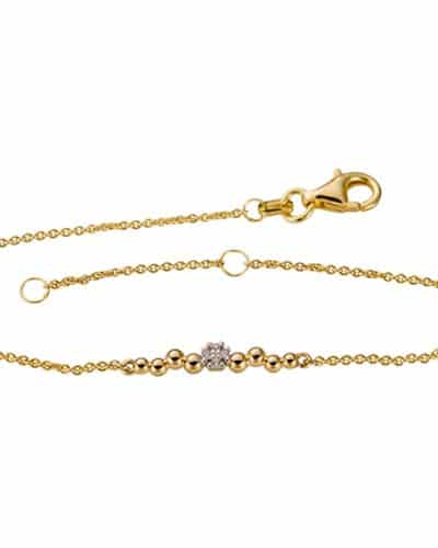 Armbånd i rødt gull med diamanter
