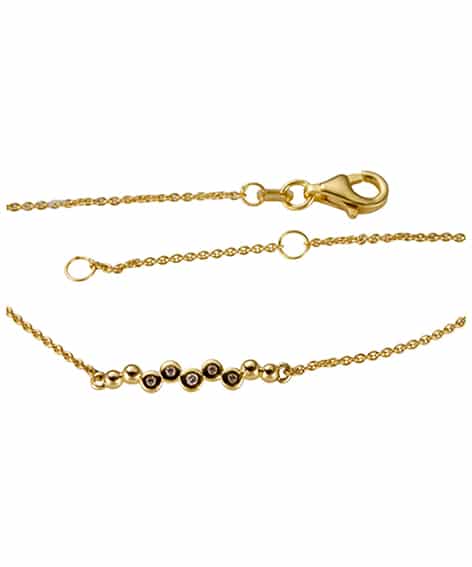 Armbånd i gult gull med diamanter