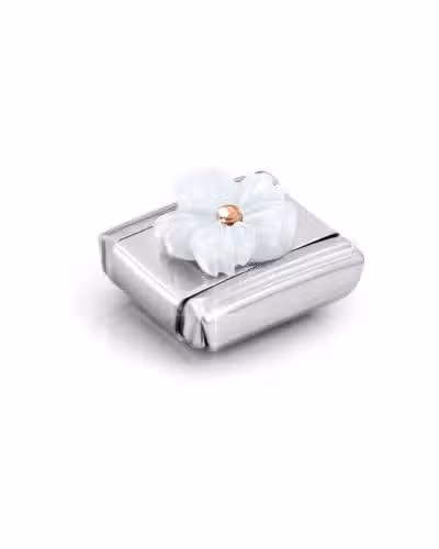 Alternative view of Nomination Charm, Composable Link, Flower in Mother of Pearl