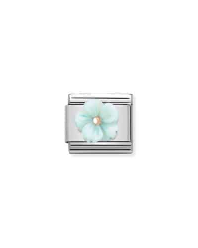 Nomination Charm, Composable Link, Turquoise Flower