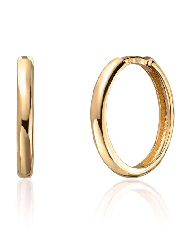 Øreringer i Gull 2.3x17mm