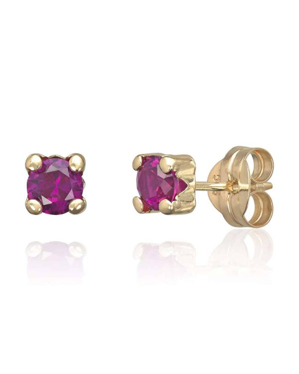 47594 ØREPYNT CZ RUBIN 14K