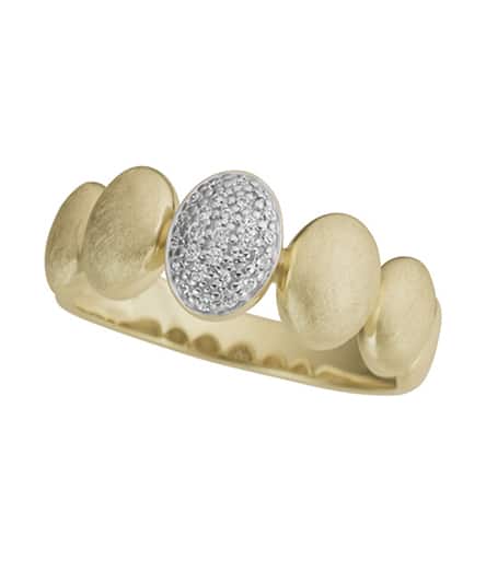 Dame­ring i rødt gull med diamanter