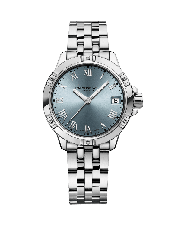 5960-ST-00500 RAYMOND WEIL TANGO DAME Q STEEL. BLUE DIAL, ROME,