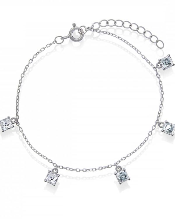 Armbånd i sølv med zirkonia