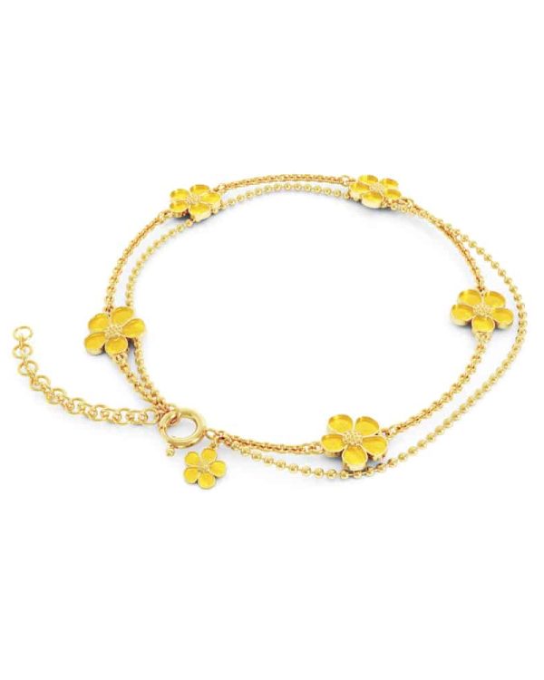 Armbånd med Gul smørblomst
