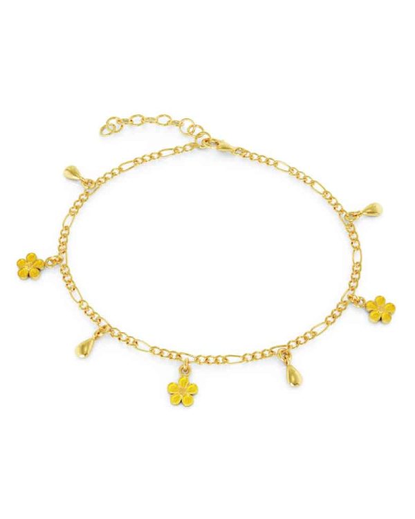 Figaroarmbånd med smørblomst og dråper