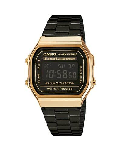 Casio A168WEGB-1BEF – Sort/mørk klokke