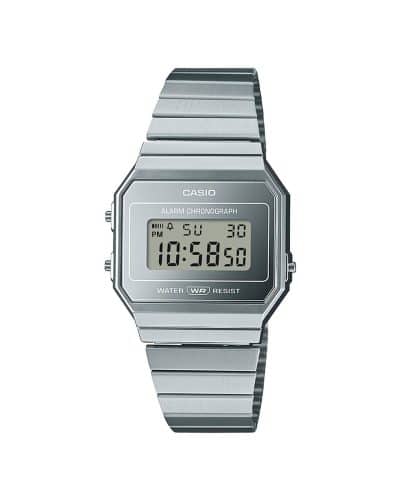 Casio A700WEV-7AEF – Lys/sølvfarget klokke