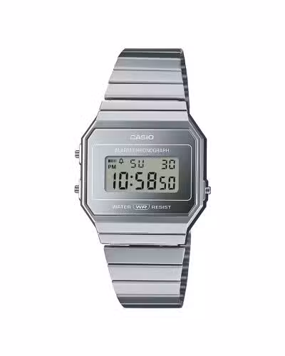 Casio A700WEV-7AEF – Lys/sølvfarget klokke