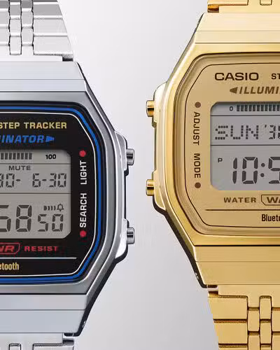 Alternative view of Casio ABL-100WEG-9AEF – Gul/gulltonet klokke