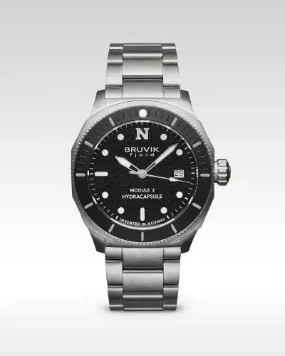 Bruvik Fjord Hydracapsule® Steel Black Steel Bracelet