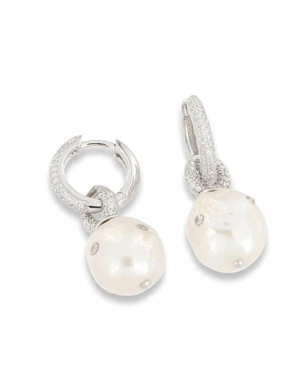 Charlotte Strømmen Jewellery anna ørepynt 925s+perle+zirkon