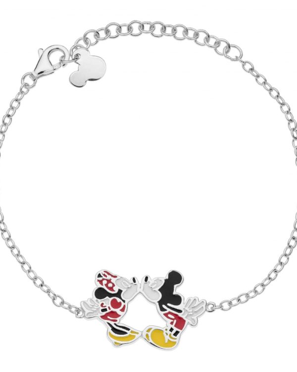 Disney armbånd i sølv 925s Minni og Mikke