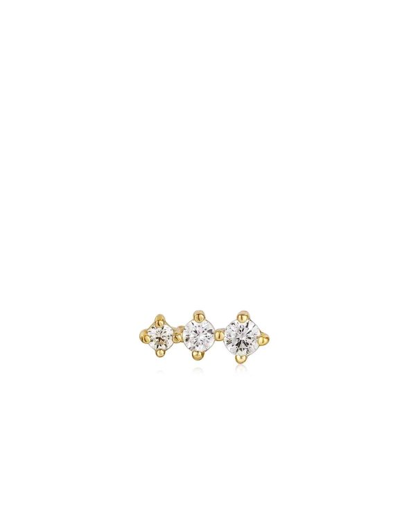 Alternative view of Gold Sparkle Crawler Barbell Single Earring