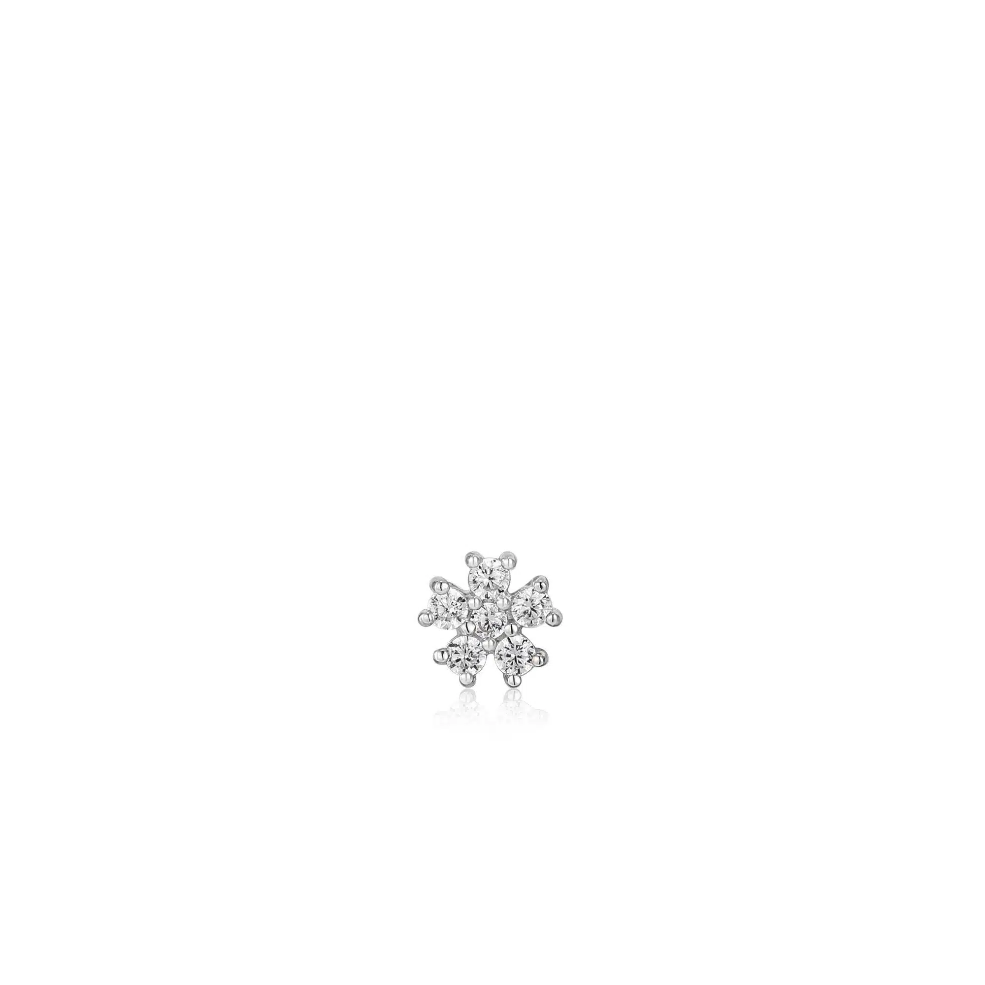 Ania Haie Silver Sparkle Flower Barbell Single Earring - Bilde 2