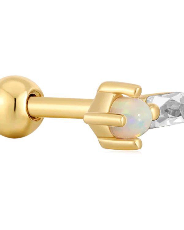 Ania Haie Gold Kyoto Opal Sparkle Barbell Single Earring
