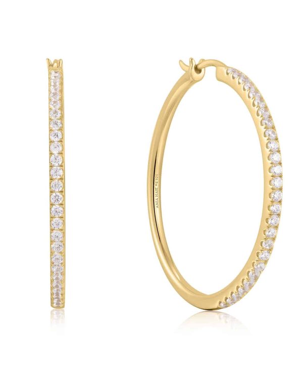 Ania Haie Gold Pavé Hoop Earrings