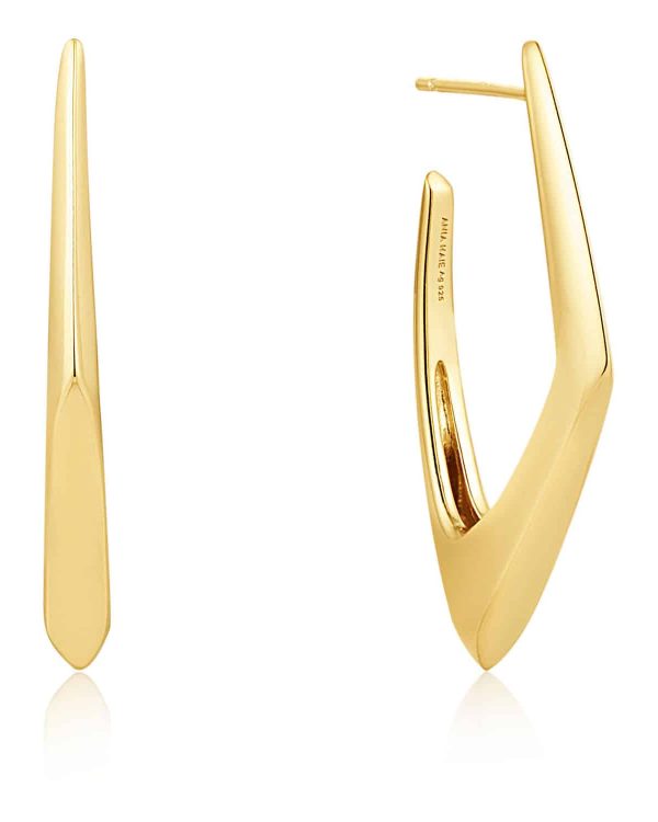 Ania Haie Gold Geometric Hoop Earrings