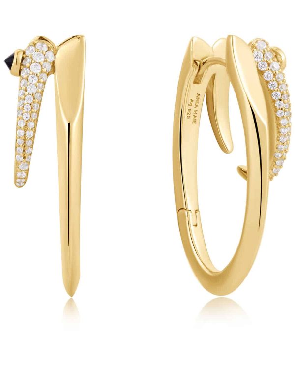 Ania Haie Gold Sparkle Double Hoop Earrings