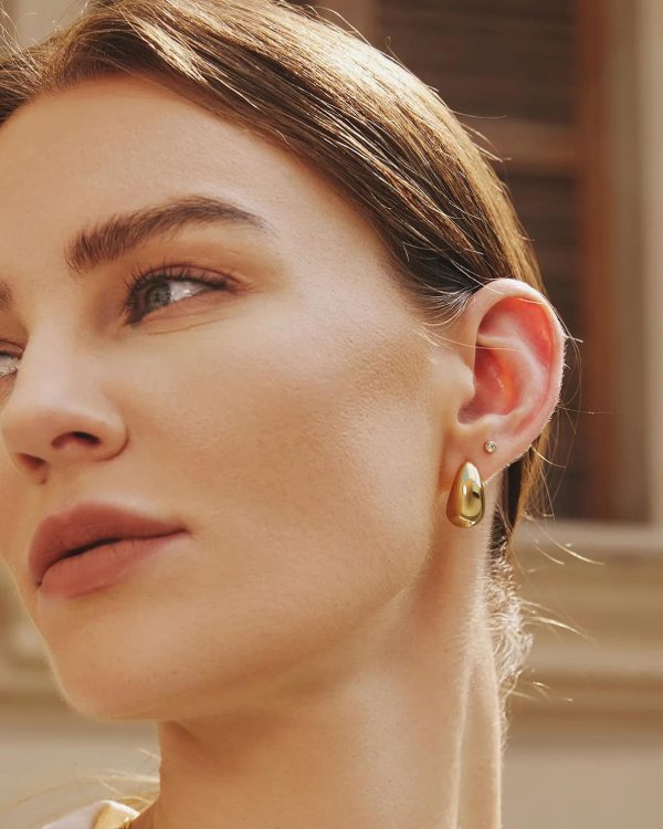 Alternative view of Ania Haie Gold Bold Dome Hoop Earrings