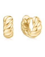 Ania Haie Gold Bold Texture Small Hoop Earrings