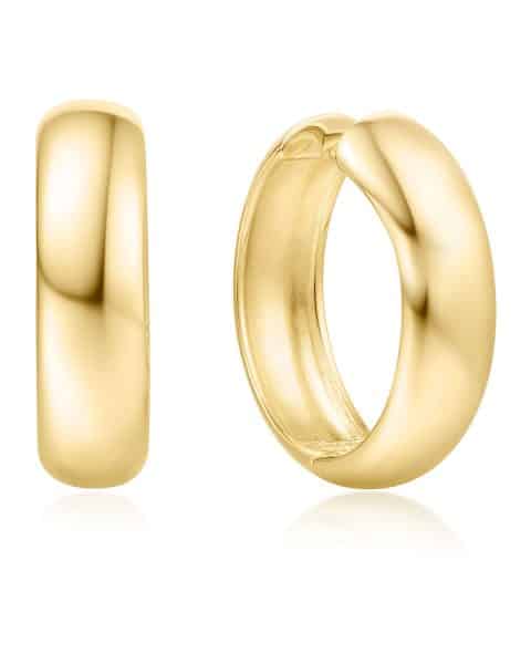 E064-08G ANIA HAIE GOLD CHUBBY LARGE HOOP EARRINGS E064-08G