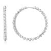 E065-05H ANIA HAIE SILVER LARGE CLAW SPHERE HOOP EARRINGS E065-0 - Bilde 3