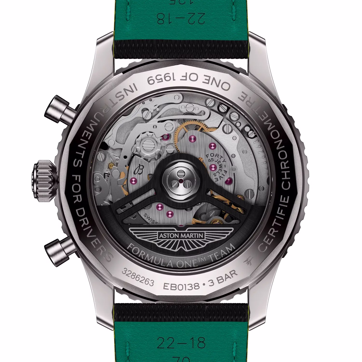 Breitling Navitimer B01 Chronograph 43 Aston Martin Aramco Formula ONE™ team - EB01381A1B1X1 - Bilde 4