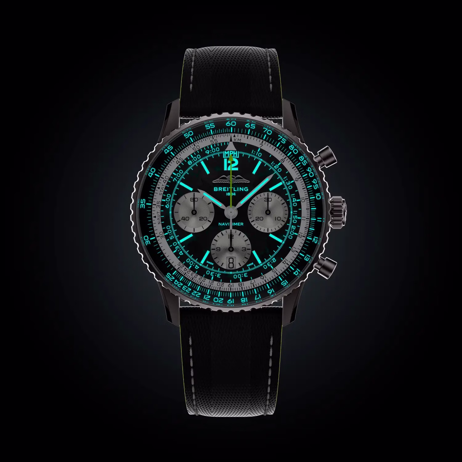 Breitling Navitimer B01 Chronograph 43 Aston Martin Aramco Formula ONE™ team - EB01381A1B1X1 - Bilde 6