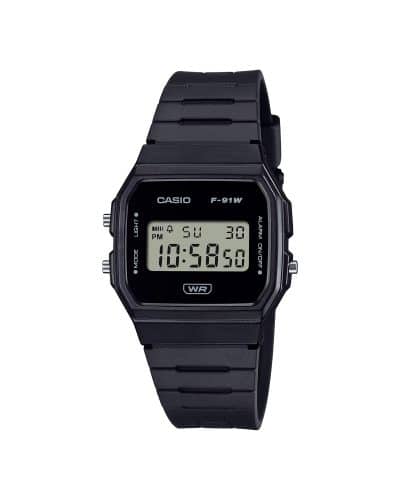 Casio F-91WB-1AEF – Sort/mørk klokke