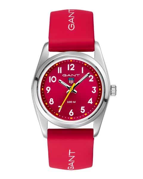 Gant Graduate SS 10ATM Rød A Rød Silikon Rem Ø28