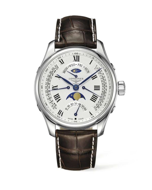 Longines Master Collection GMT Day-Date Moon Phase Retrograde 44mm - L2.739.4.71.3