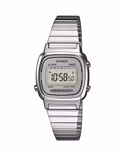 Casio LA670WEA-7EF – Lys/sølvfarget klokke