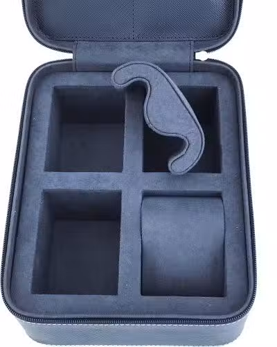 Alternative view of Leanschi 4 slot watch box/blue